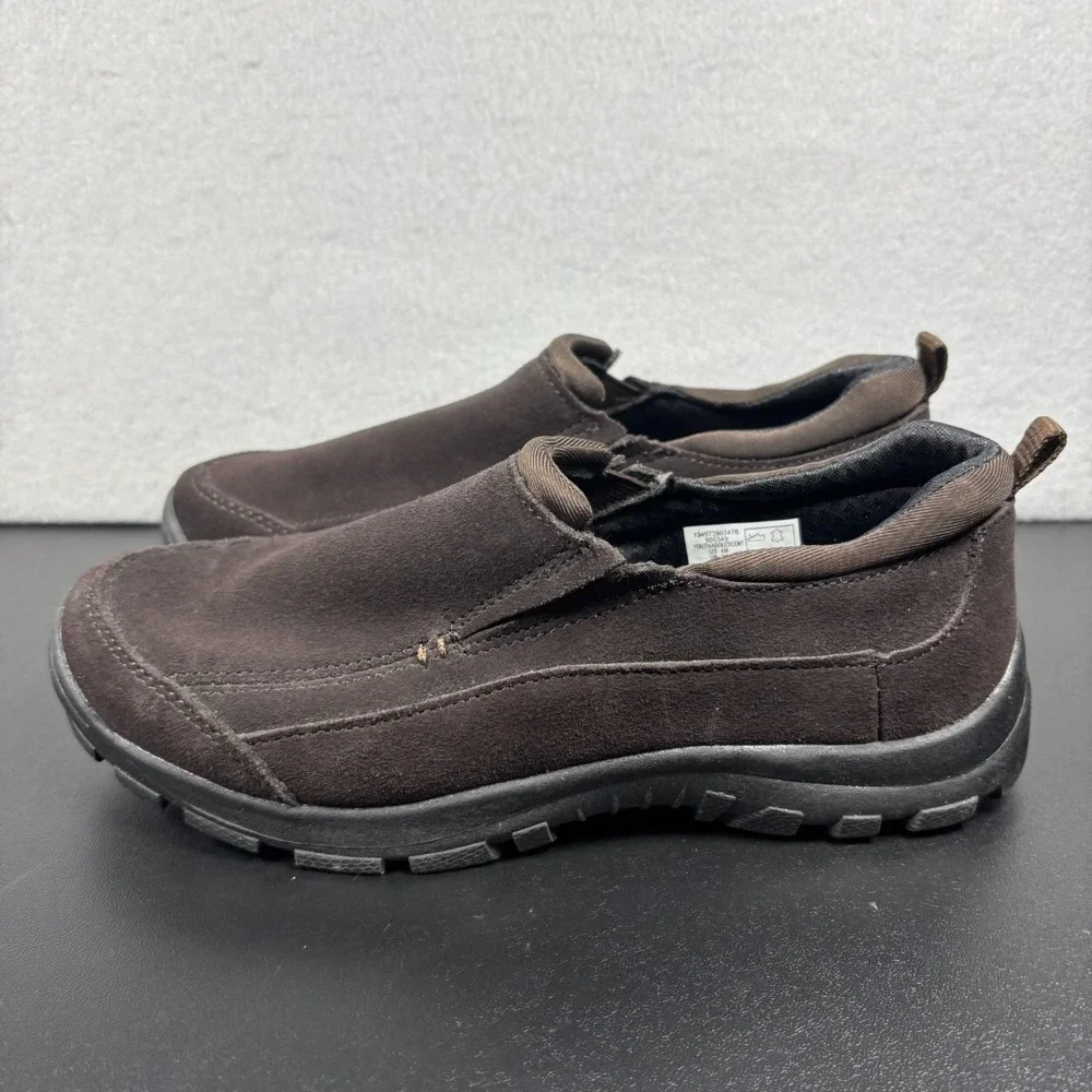 Lands' End Kids All Weather Casual Slip-On Shoes Brown Suede Youth Size 4M